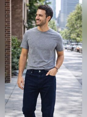 Mott & Bow Premium Dark Wash Navy Straight-Leg Jeans for Men A Wardrobe UpGrade